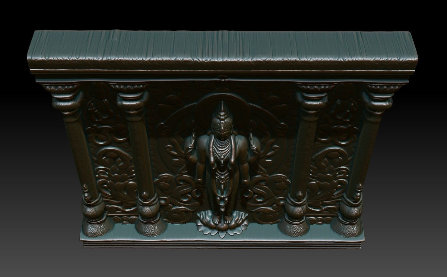 Indian Temple Wall basrelief 24 240619 3D print model_3