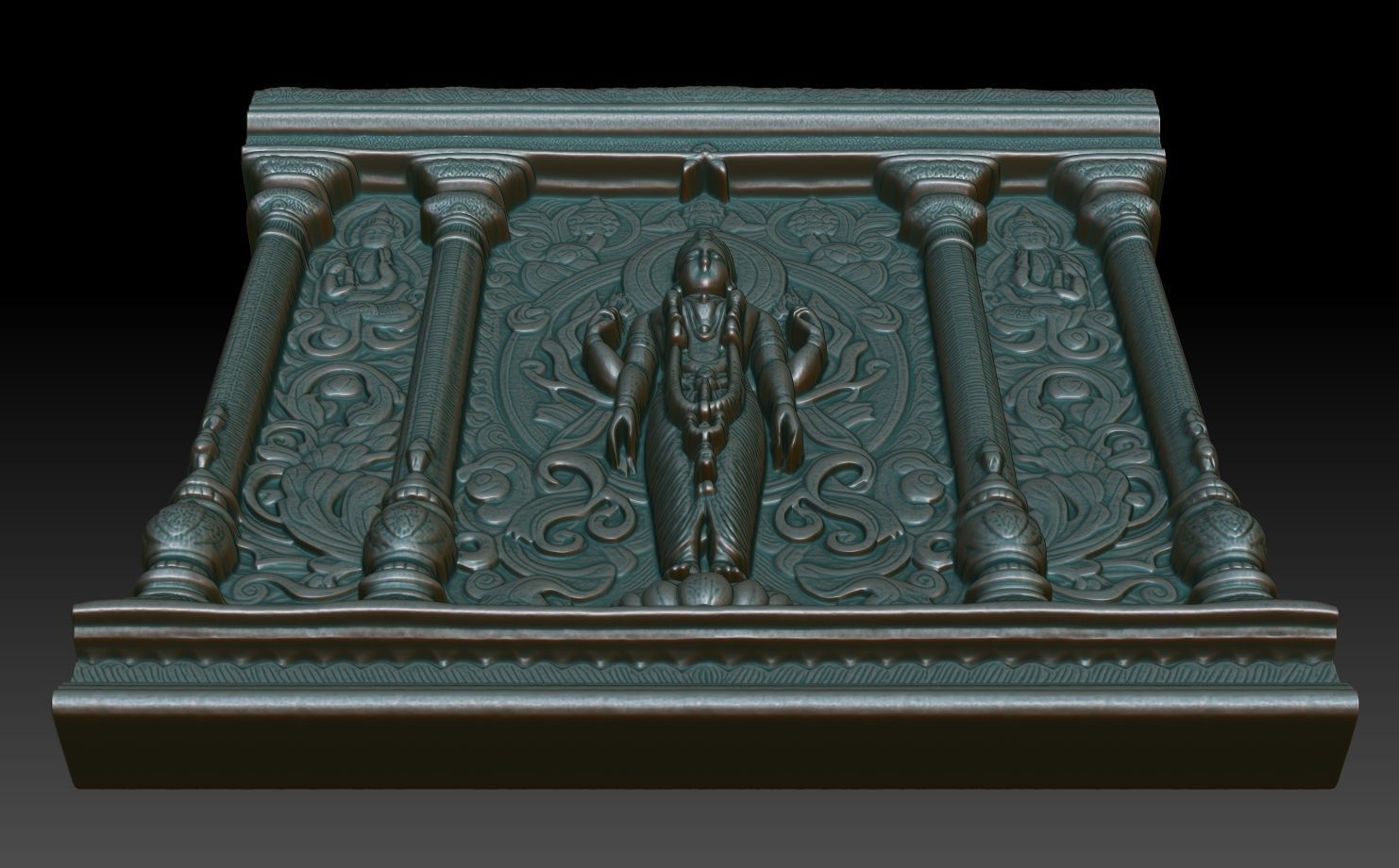 Indian Temple Wall basrelief 24 240619 3D print model_4