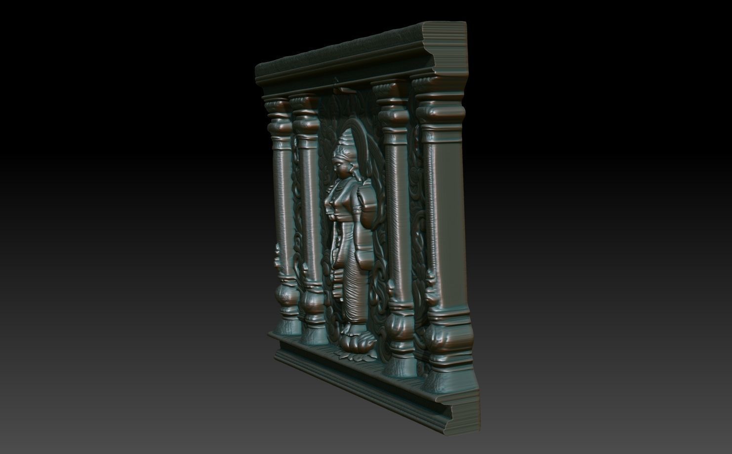 Indian Temple Wall basrelief 24 240619 3D print model_1