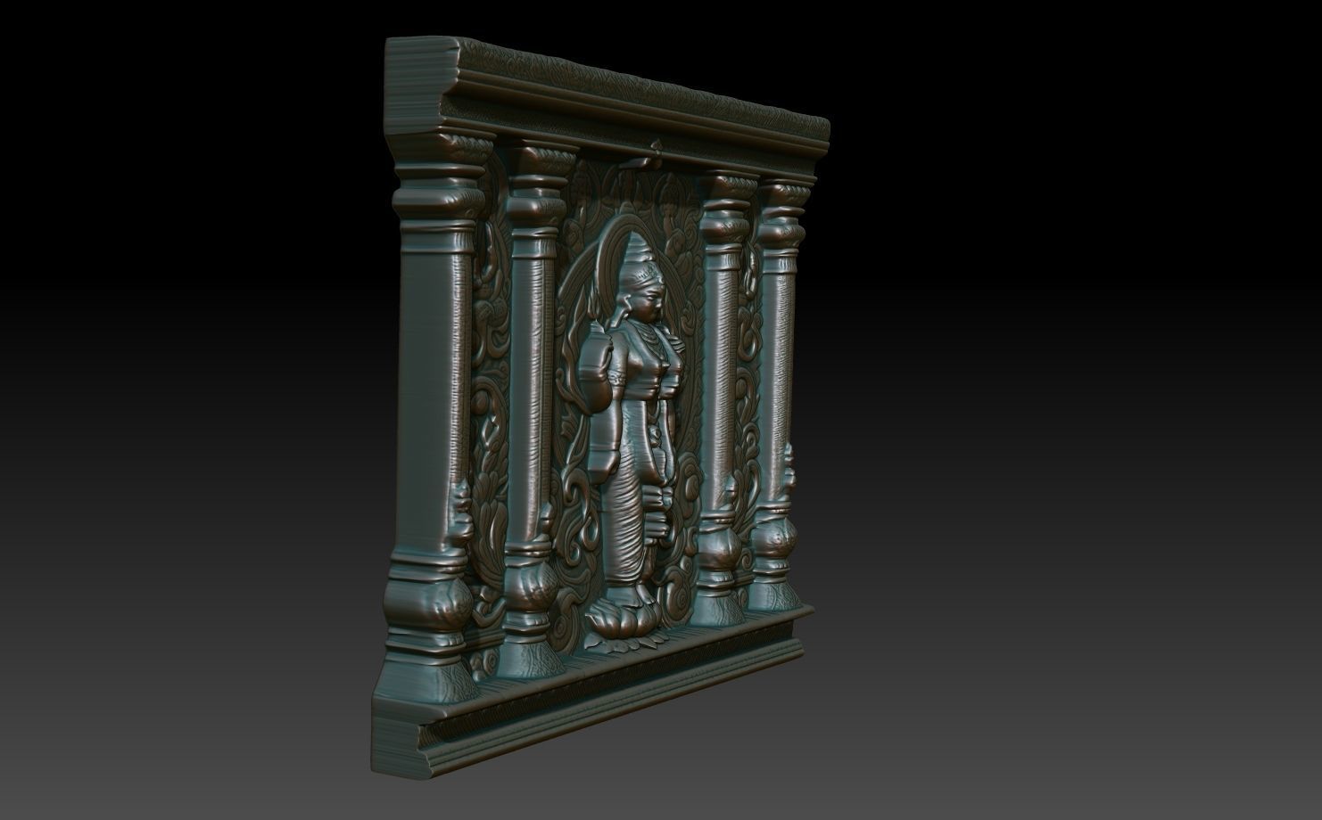 Indian Temple Wall basrelief 24 240619 3D print model_2