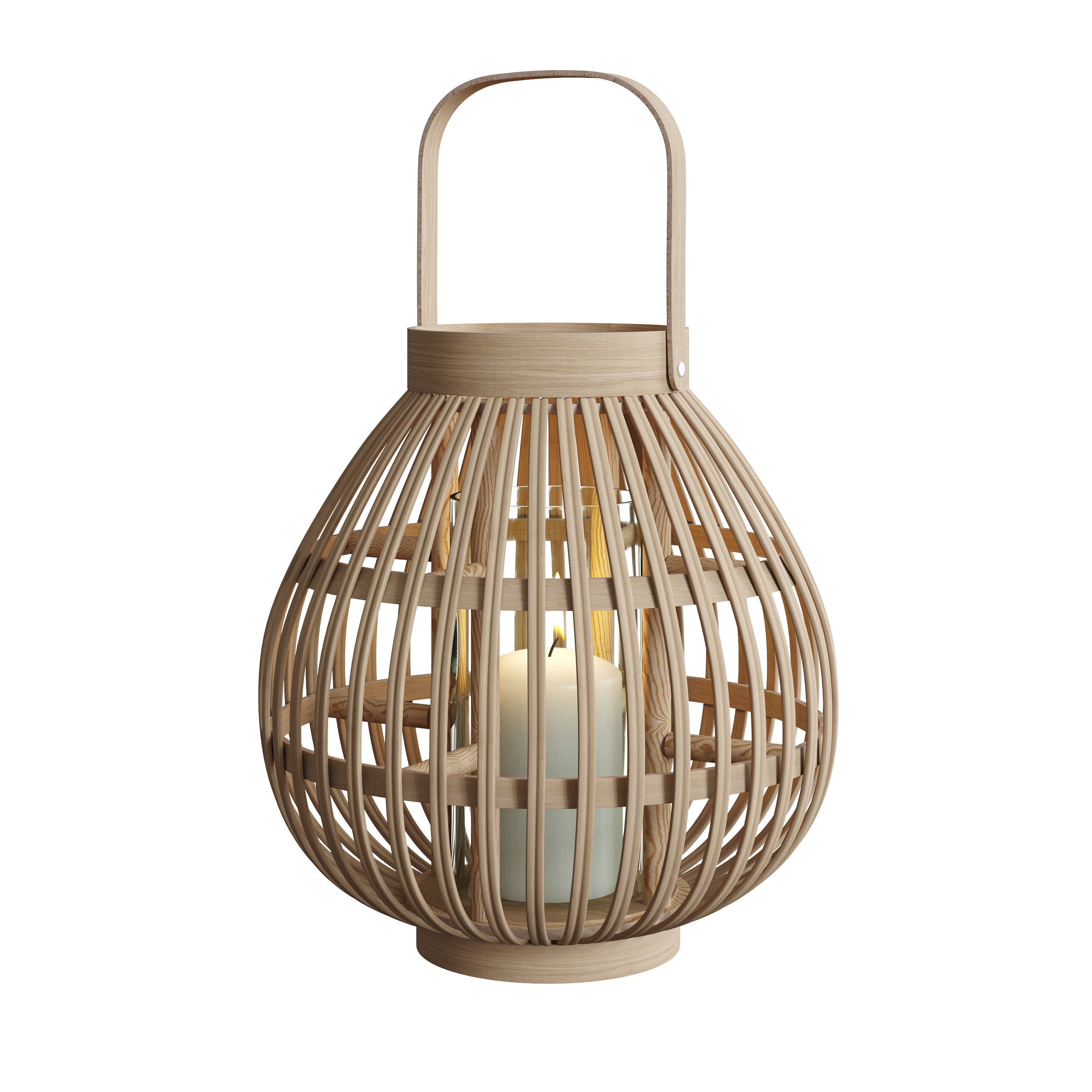 Bamboo Garden Lanterns With Truglow 3D model_5