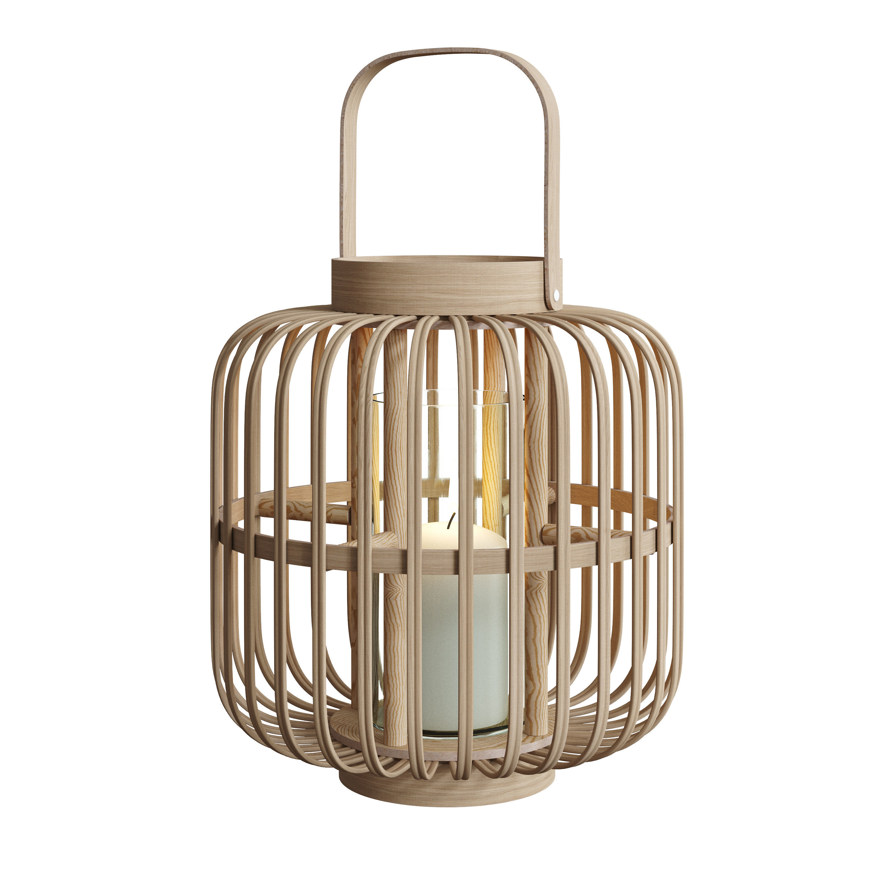 Bamboo Garden Lanterns With Truglow 3D model_4