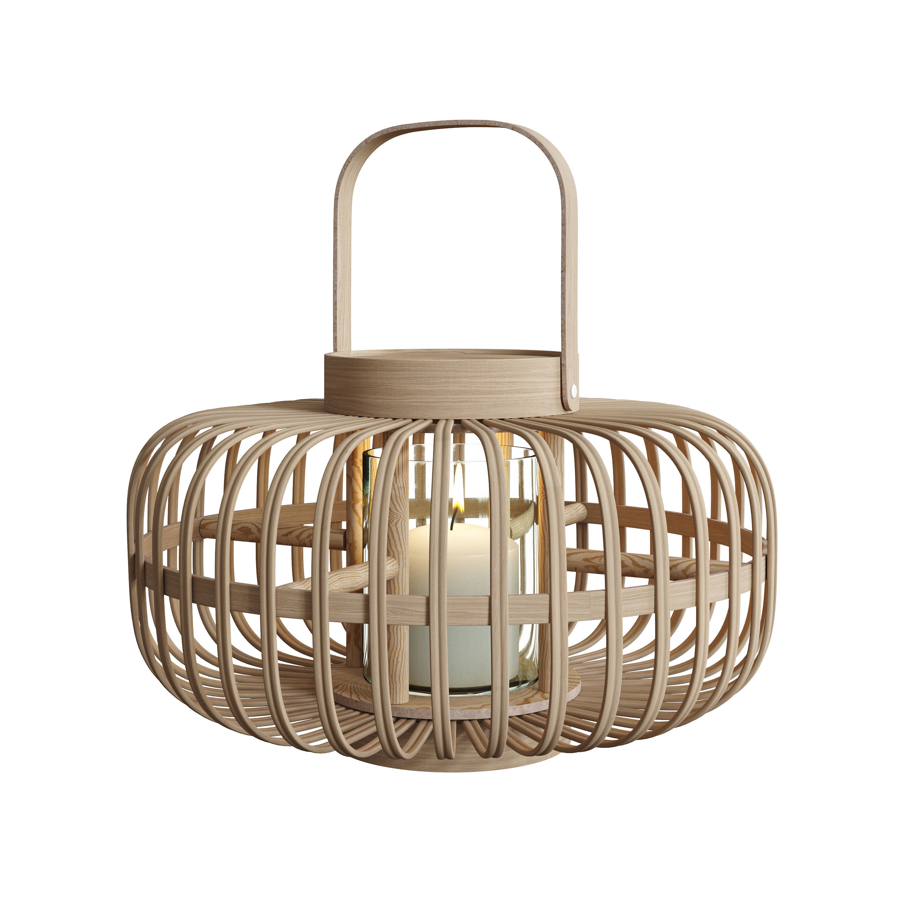 Bamboo Garden Lanterns With Truglow 3D model_3