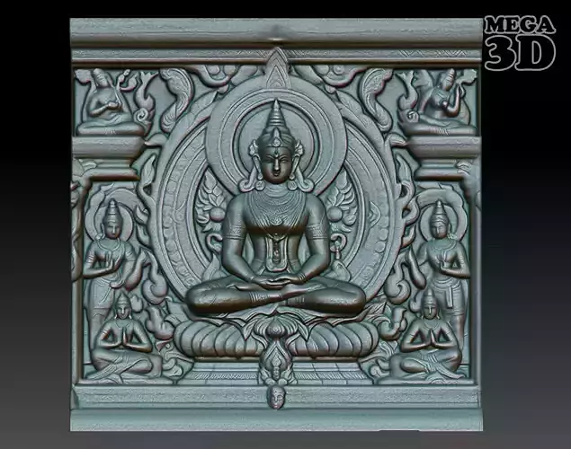 Indian Temple Wall basrelief 23 240619 3D print model
