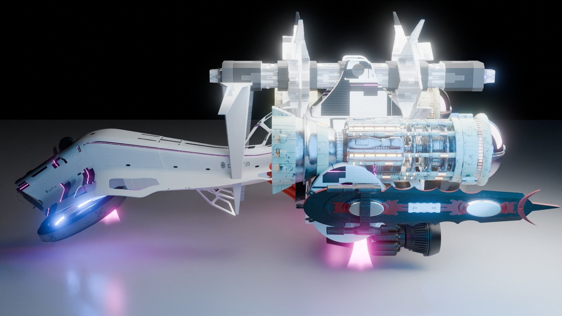 sci fi vehicle 3D model_6