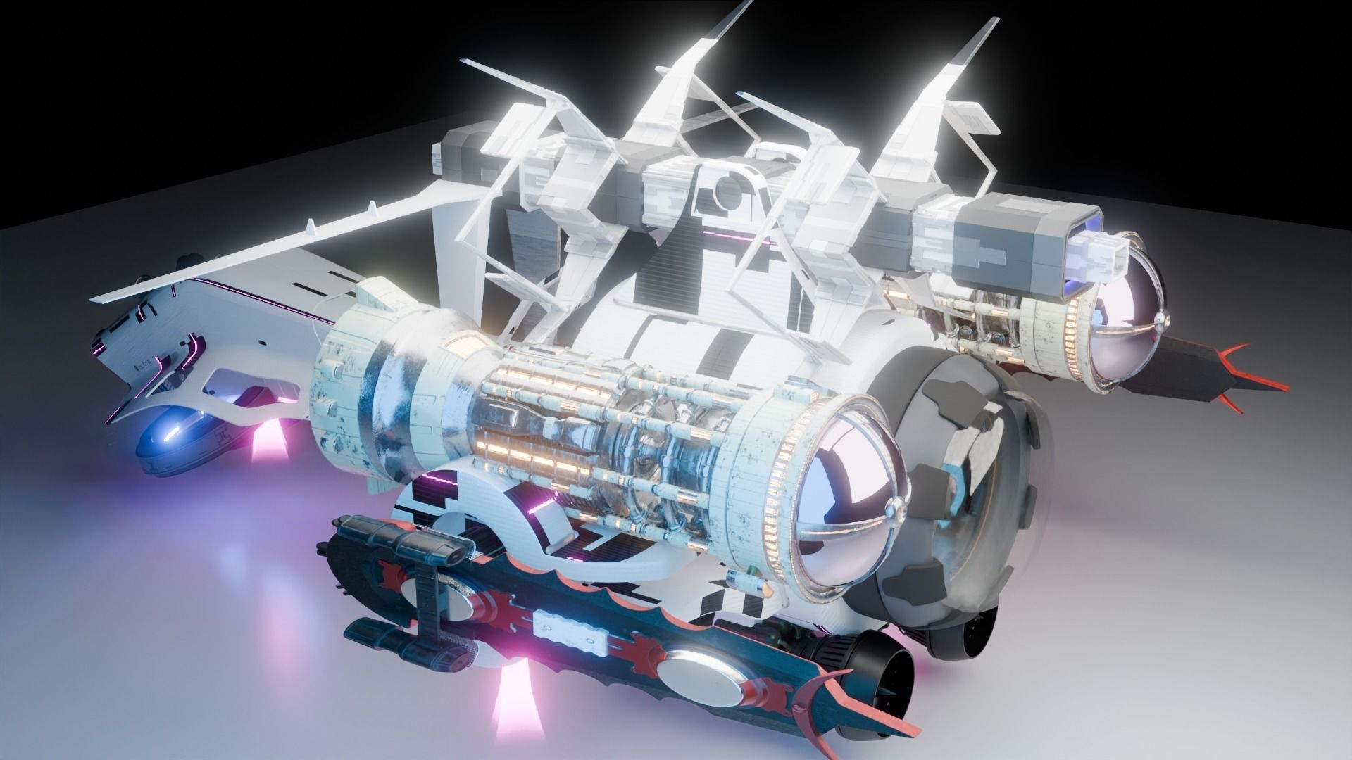 sci fi vehicle 3D model_9