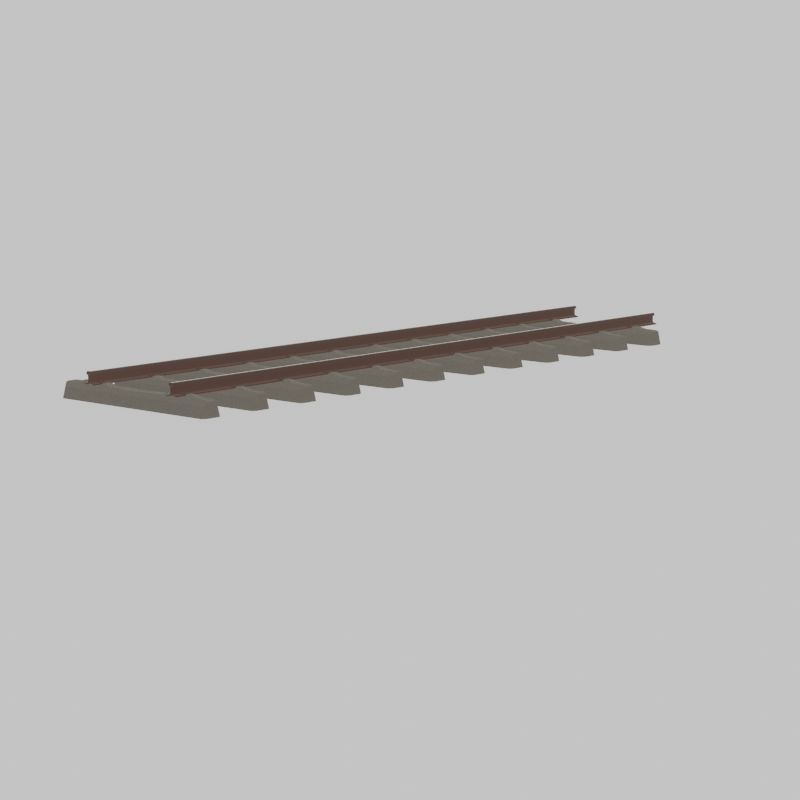 Railway Tracks - Procedural Shader Nodes - Curve-Based Editable 3D model_41