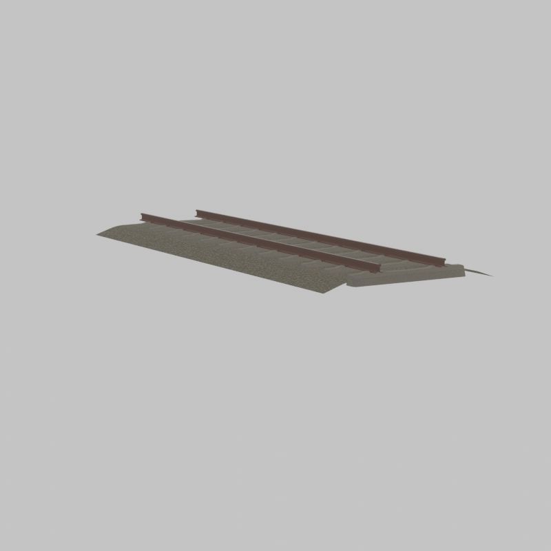 Railway Tracks - Procedural Shader Nodes - Curve-Based Editable 3D model_54