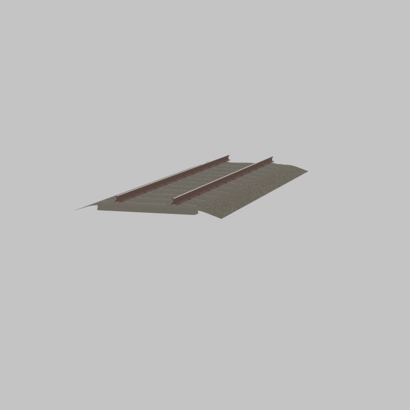 Railway Tracks - Procedural Shader Nodes - Curve-Based Editable 3D model_81
