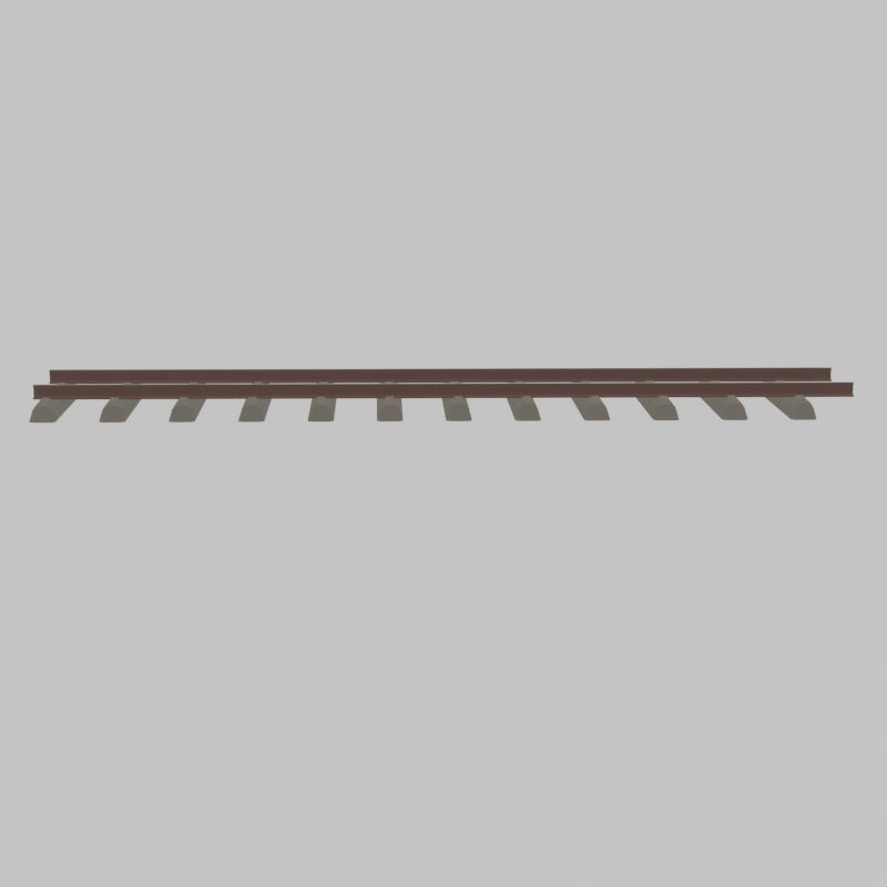 Railway Tracks - Procedural Shader Nodes - Curve-Based Editable 3D model_48