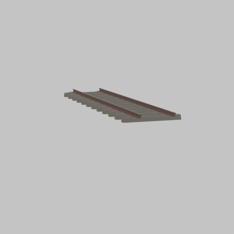 Railway Tracks - Procedural Shader Nodes - Curve-Based Editable 3D model_44