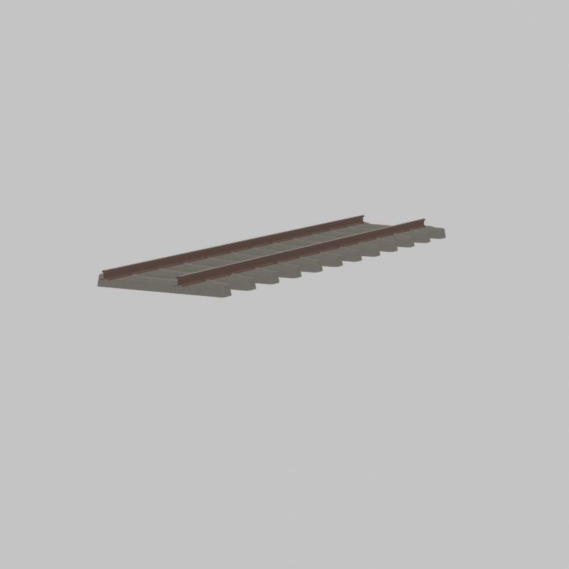 Railway Tracks - Procedural Shader Nodes - Curve-Based Editable 3D model_73