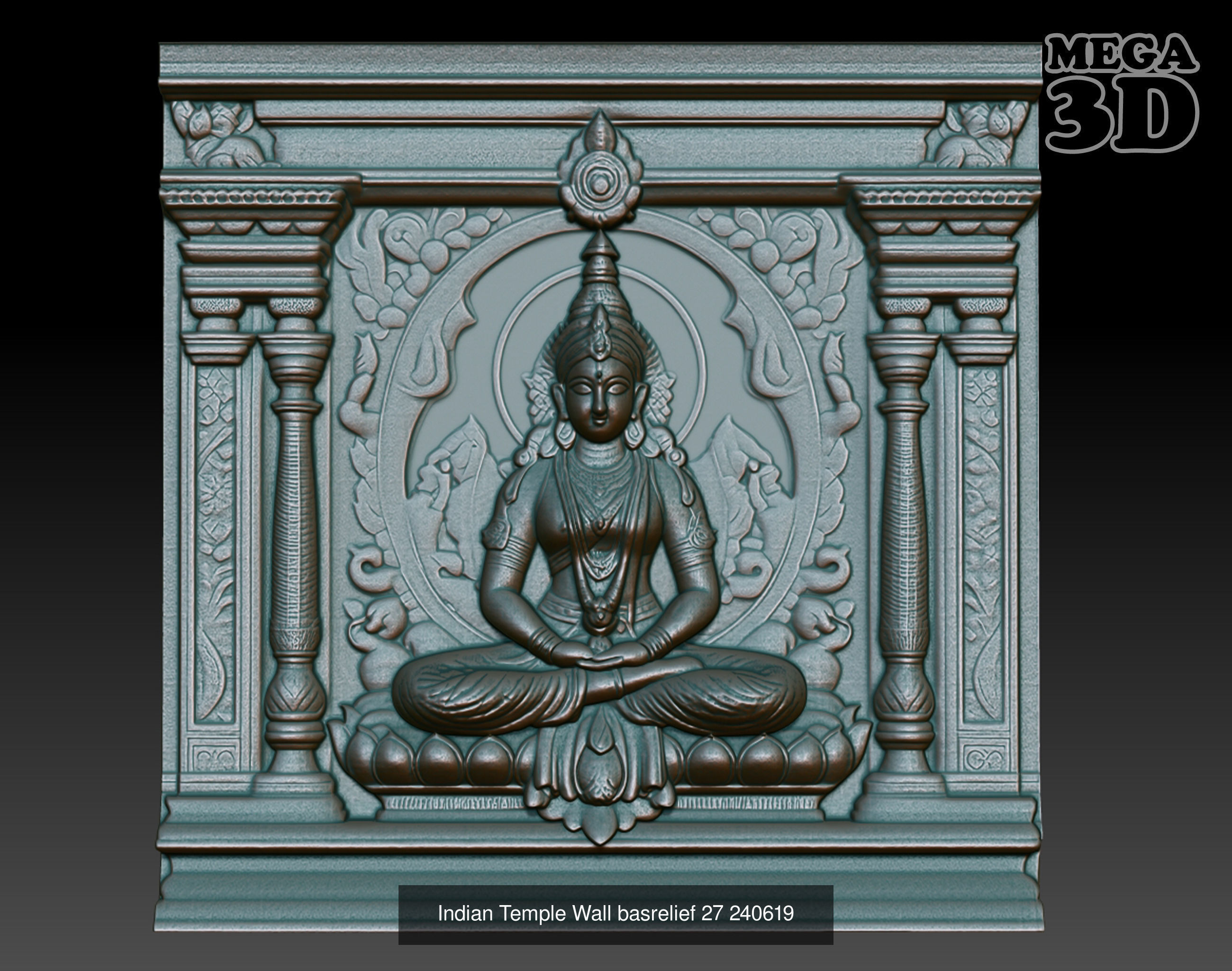 Indian Temple Wall basrelief Pack 240619 3D Model Collection_1