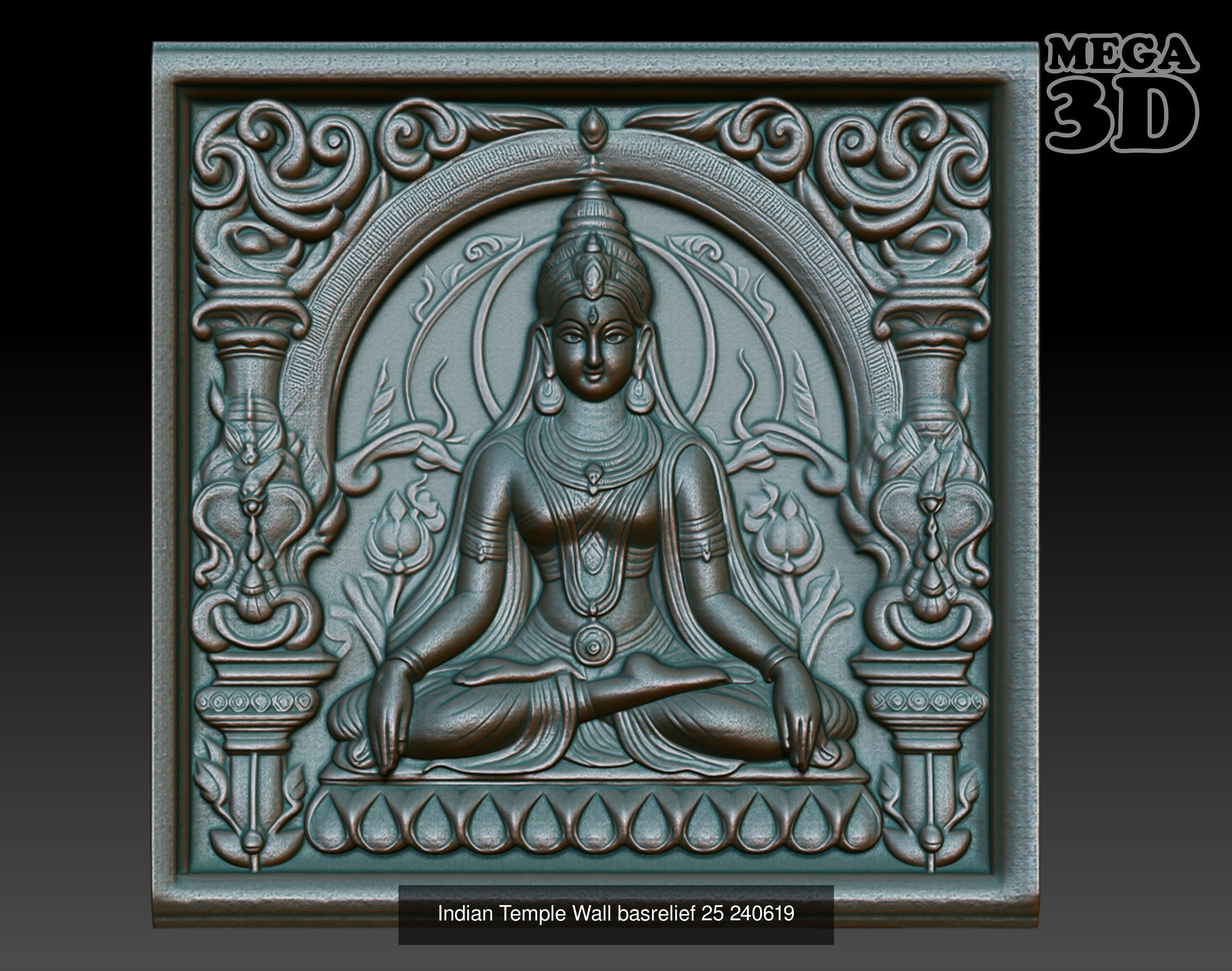 Indian Temple Wall basrelief Pack 240619 3D Model Collection_3