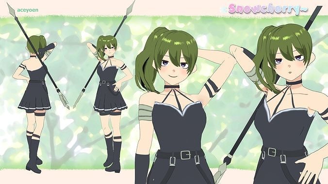 Frieren Beyond the Journey Ubel Avatar VRChat Ready MMD FBX VRM  3D model