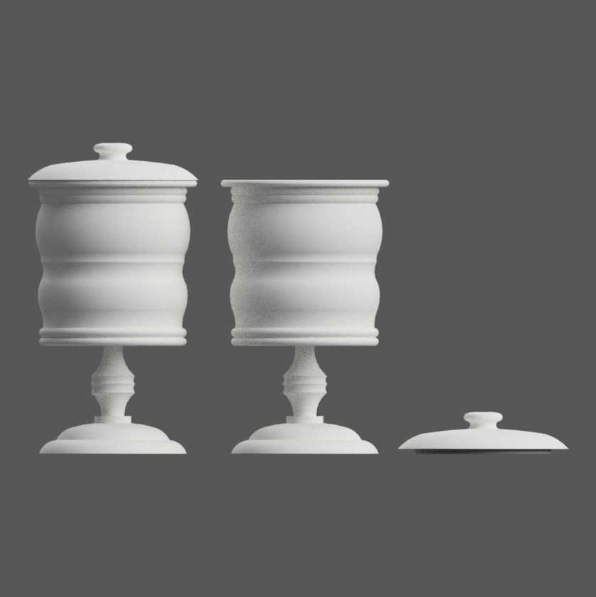 PLANTER - VASE - GARDEN URN - CANDY DISH - JAR  3D print model_5