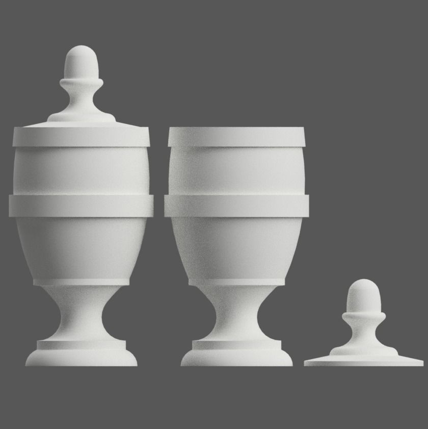 PLANTER - VASE - GARDEN URN - CANDY DISH - JAR  3D print model_13