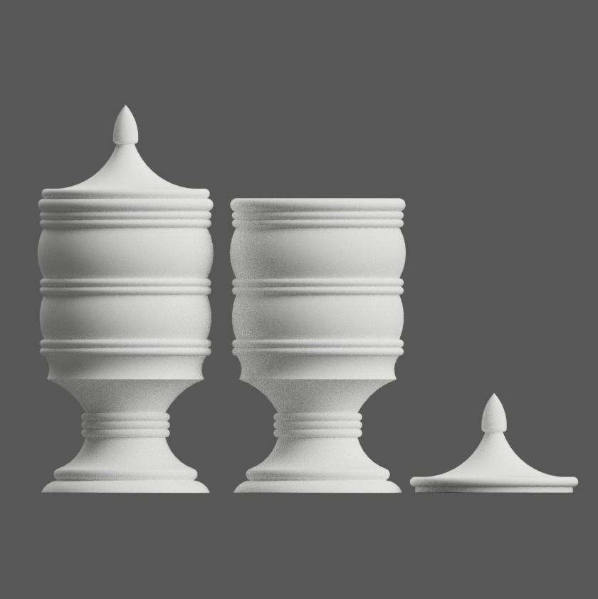 PLANTER - VASE - GARDEN URN - CANDY DISH - JAR  3D print model_9