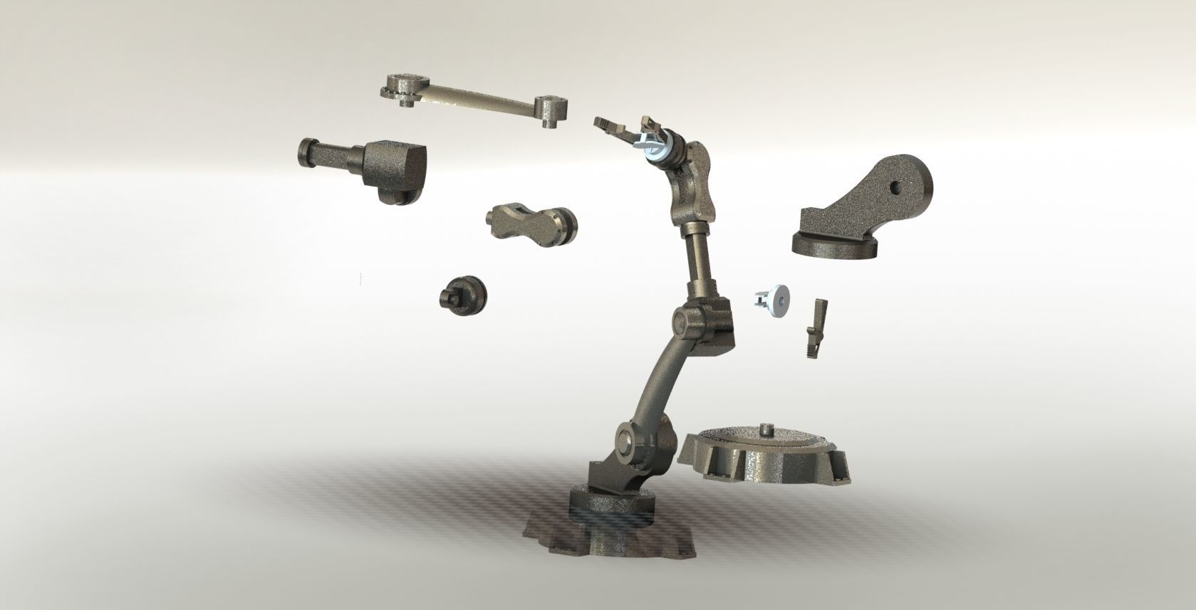 Robot Arm Low-poly 3D model_1
