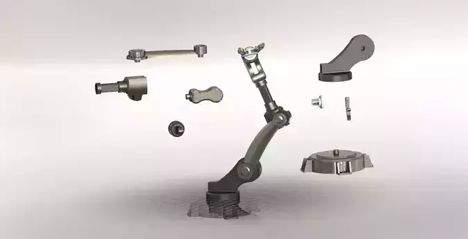 Robot Arm Low-poly 3D model