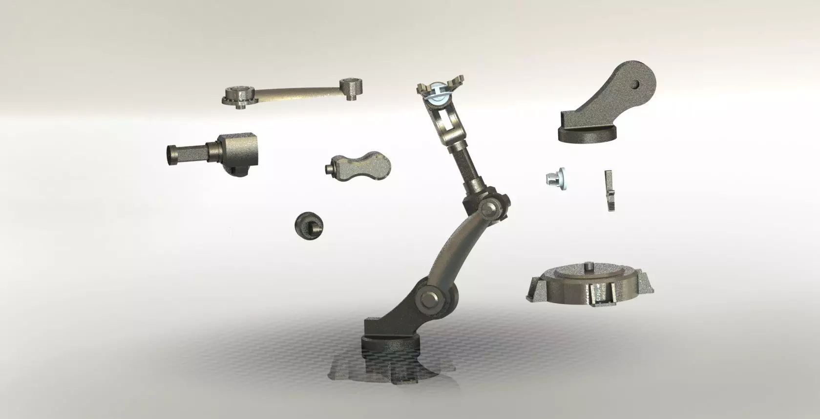 Robot Arm Low-poly 3D model_0