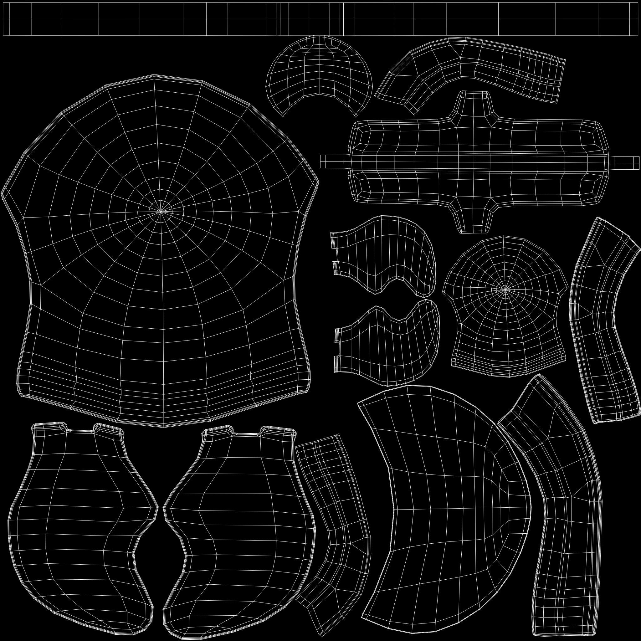 Helmet Rome Low-poly 3D model_9