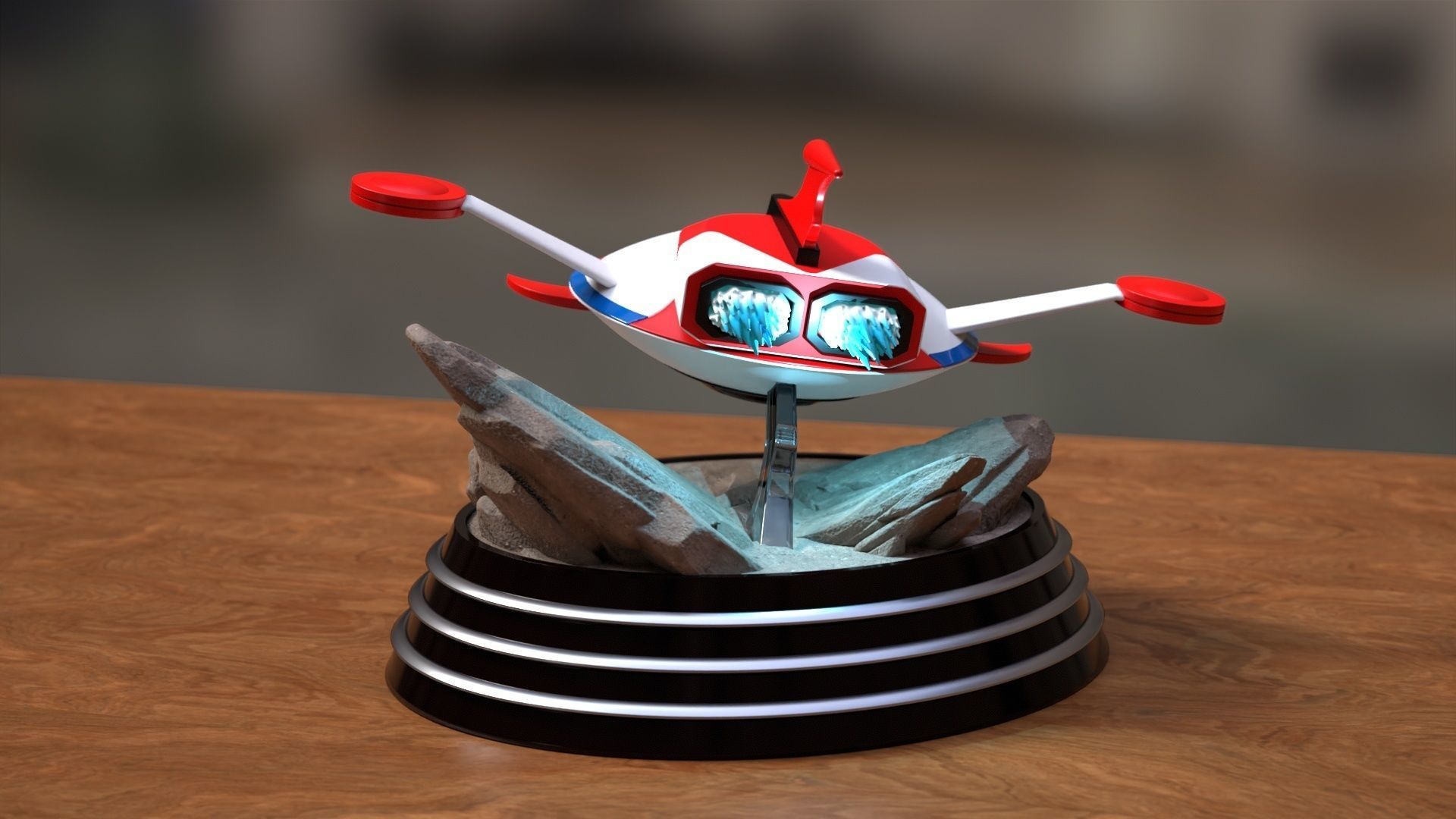 Actarus Spaceship Diorama 3D print model_7