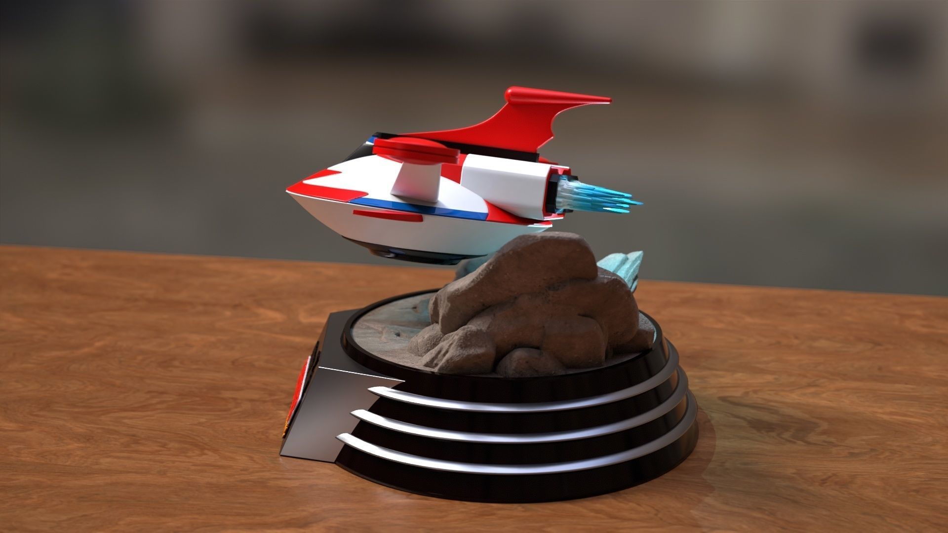 Actarus Spaceship Diorama 3D print model_9