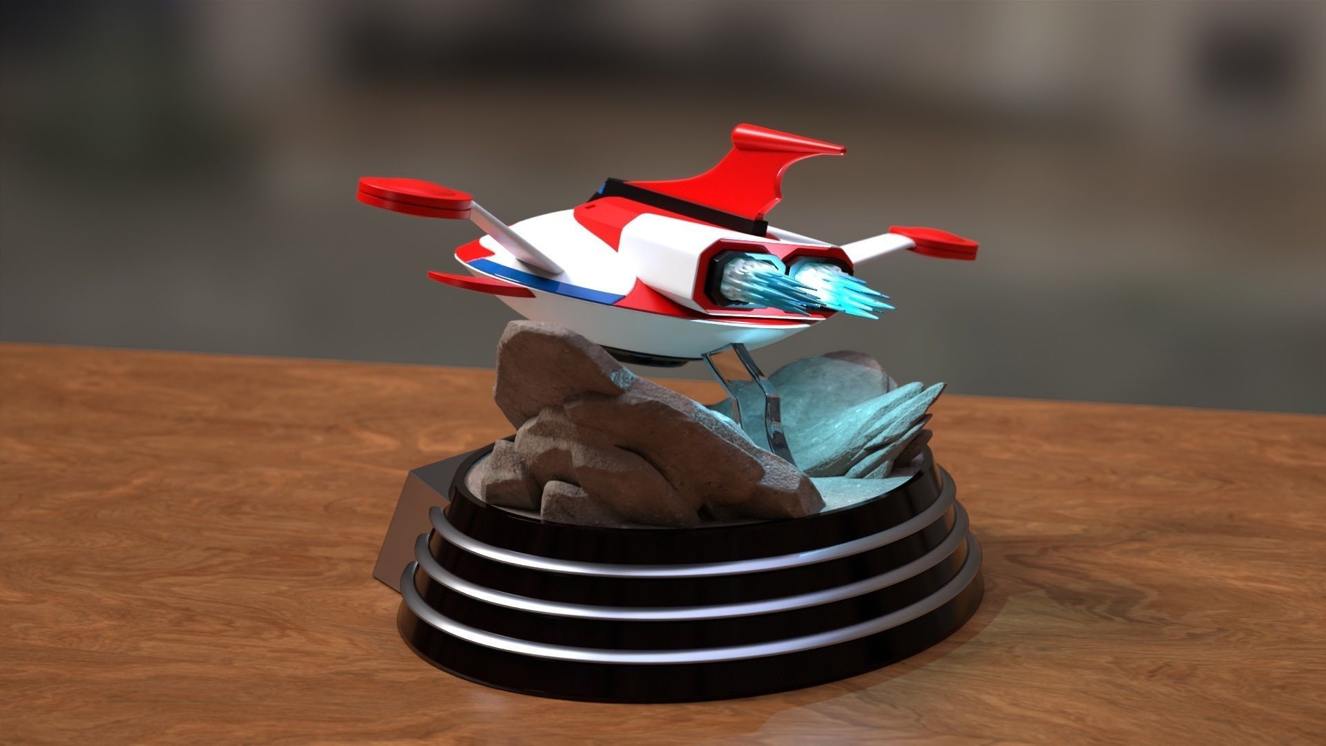 Actarus Spaceship Diorama 3D print model_8