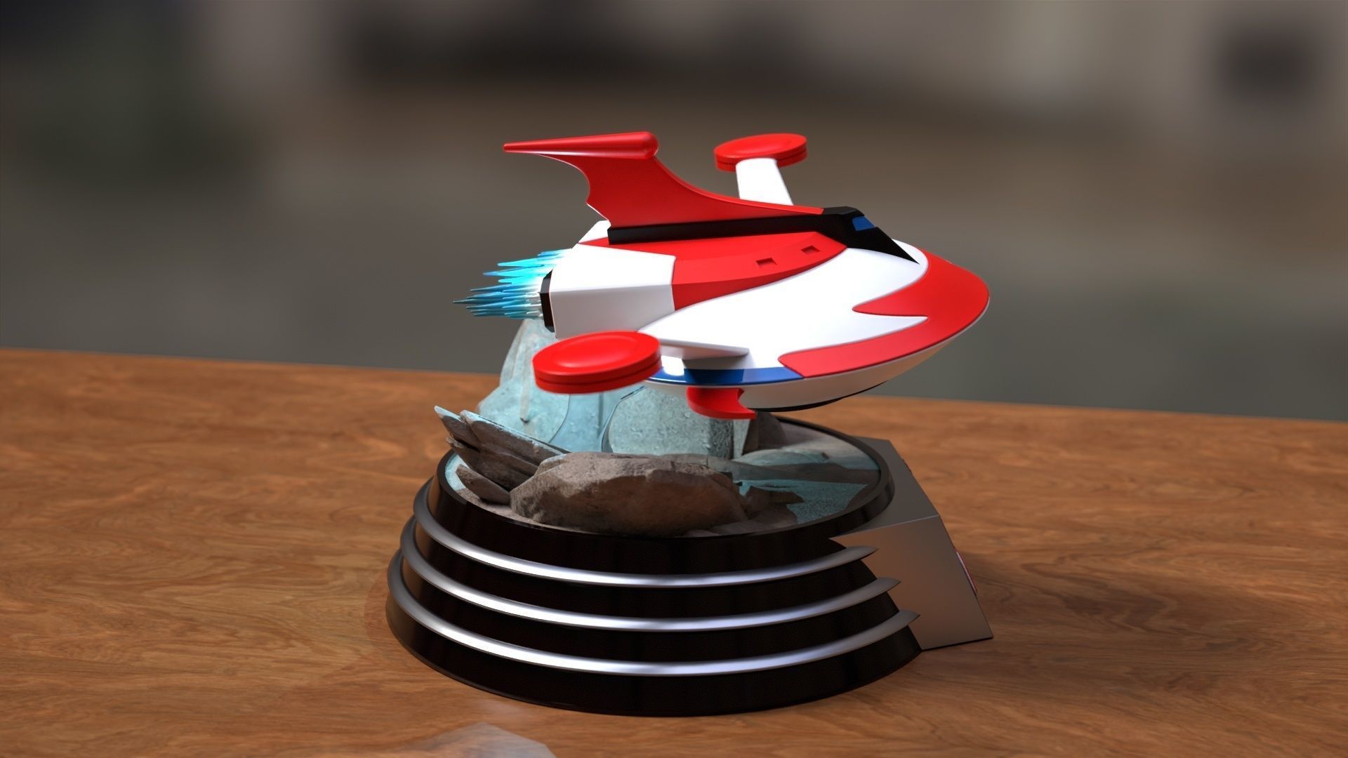 Actarus Spaceship Diorama 3D print model_4