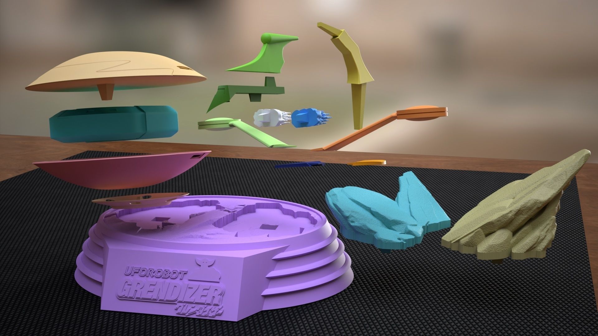 Actarus Spaceship Diorama 3D print model_12