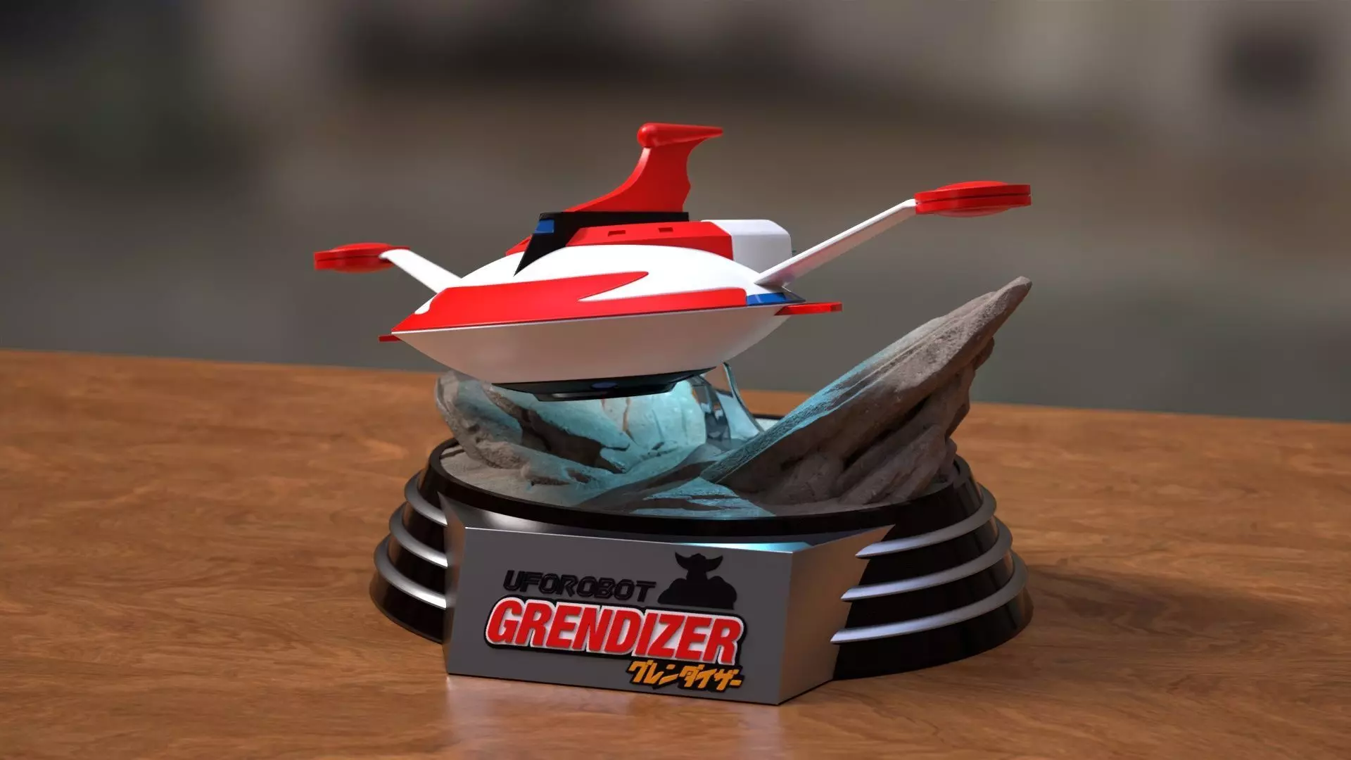 Actarus Spaceship Diorama 3D print model_0