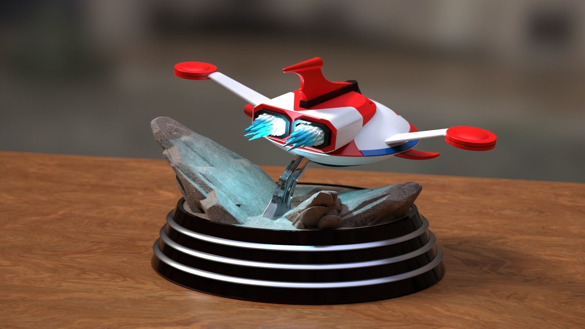 Actarus Spaceship Diorama 3D print model_6