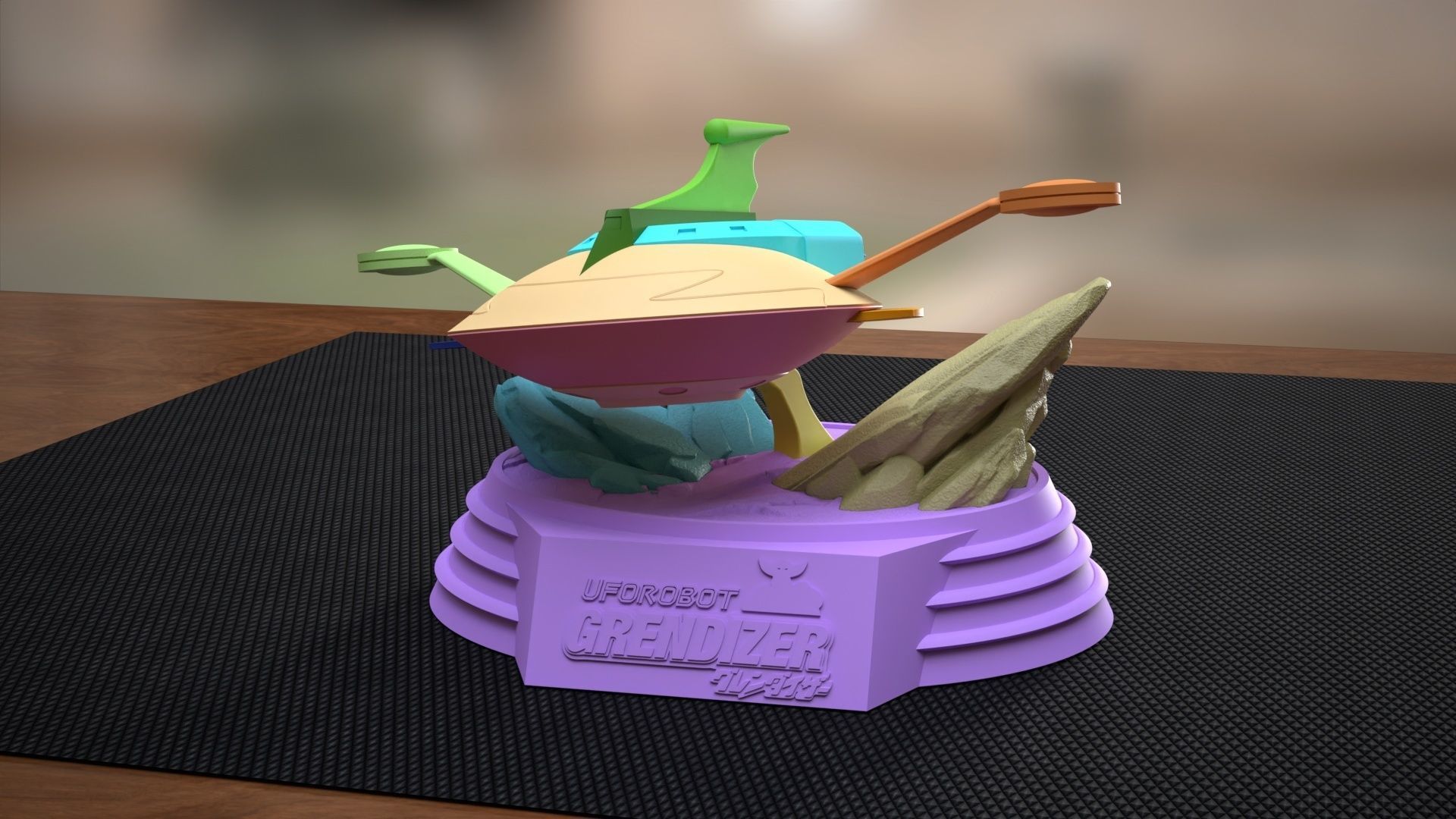 Actarus Spaceship Diorama 3D print model_11