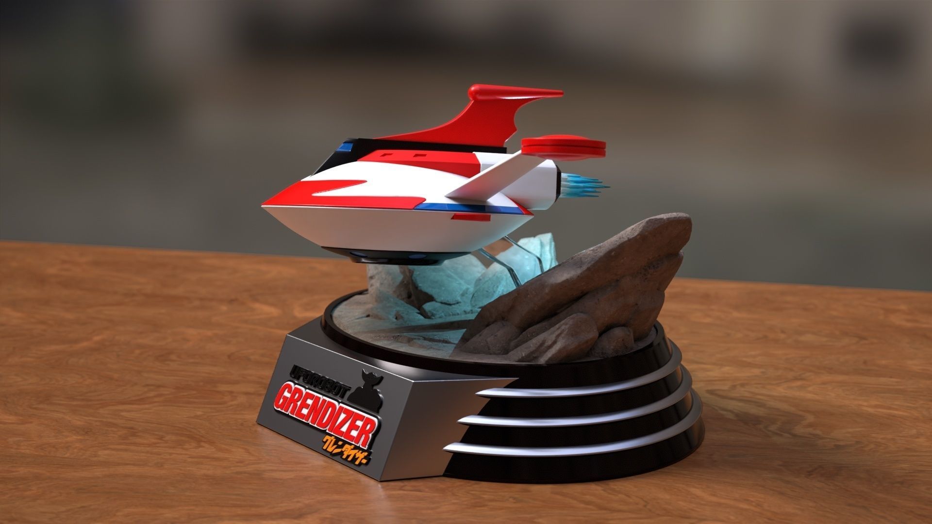 Actarus Spaceship Diorama 3D print model_10