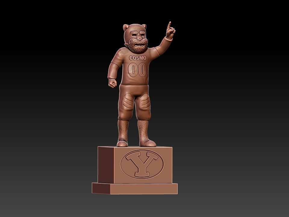 NCAA -BYU COUGARS FOOTBALL MASCOT STATUE - 3D PRINT 3D print model_2