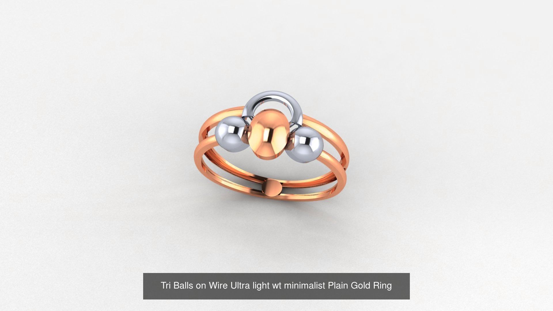29 Wire Ultra light wt minimalist Plain Gold Ring 3dm stl render 3D Model Collection_12