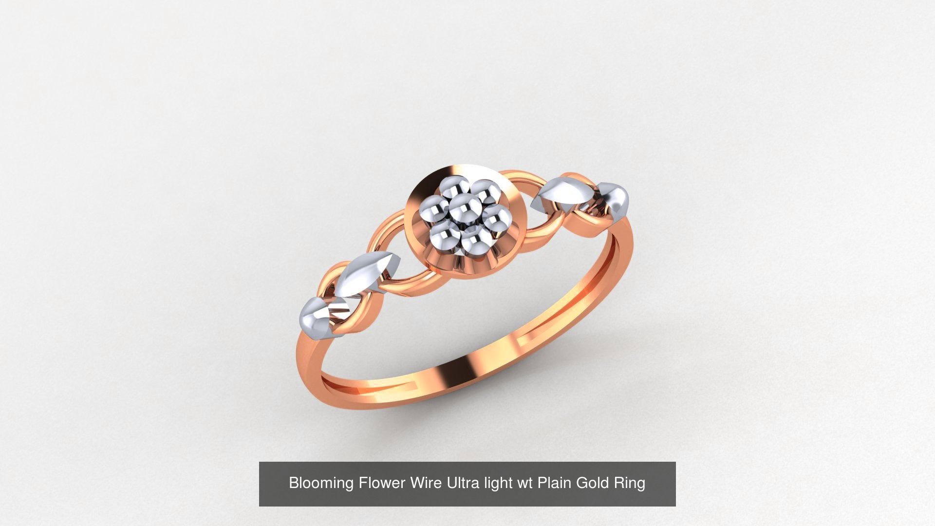 29 Wire Ultra light wt minimalist Plain Gold Ring 3dm stl render 3D Model Collection_28