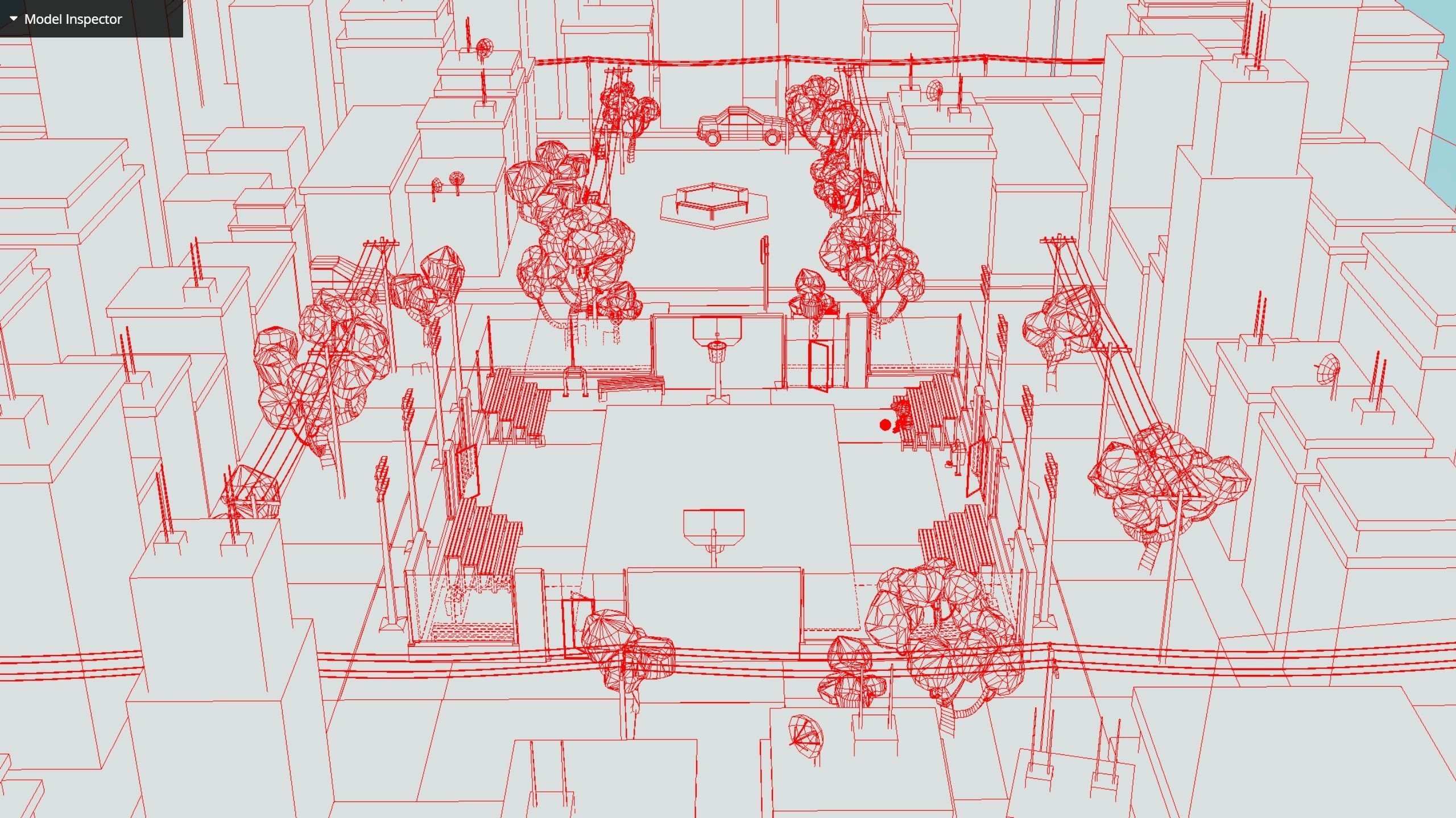 Basketball playground game asset lowpoly city stylized Low-poly 3D model_6