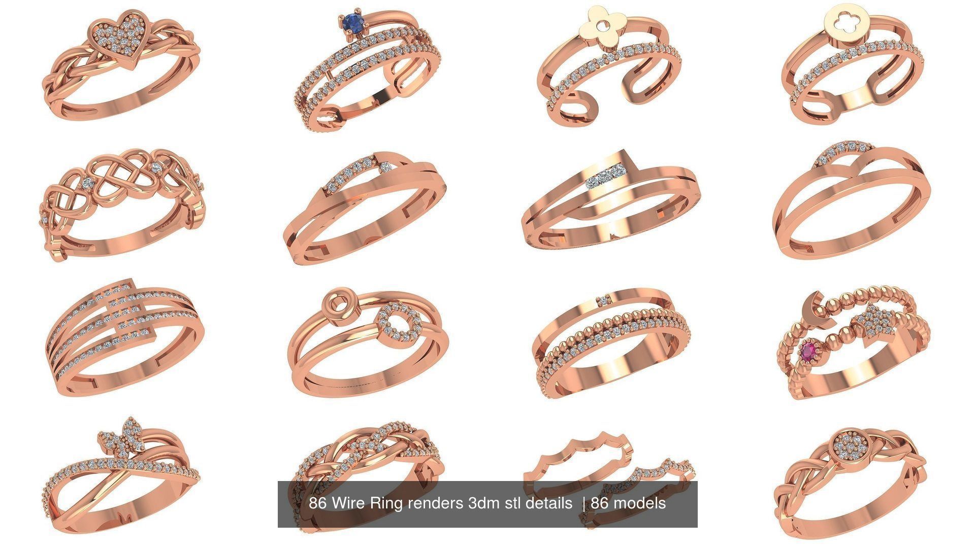 86 Wire Ring renders 3dm stl details  3D Model Collection_2