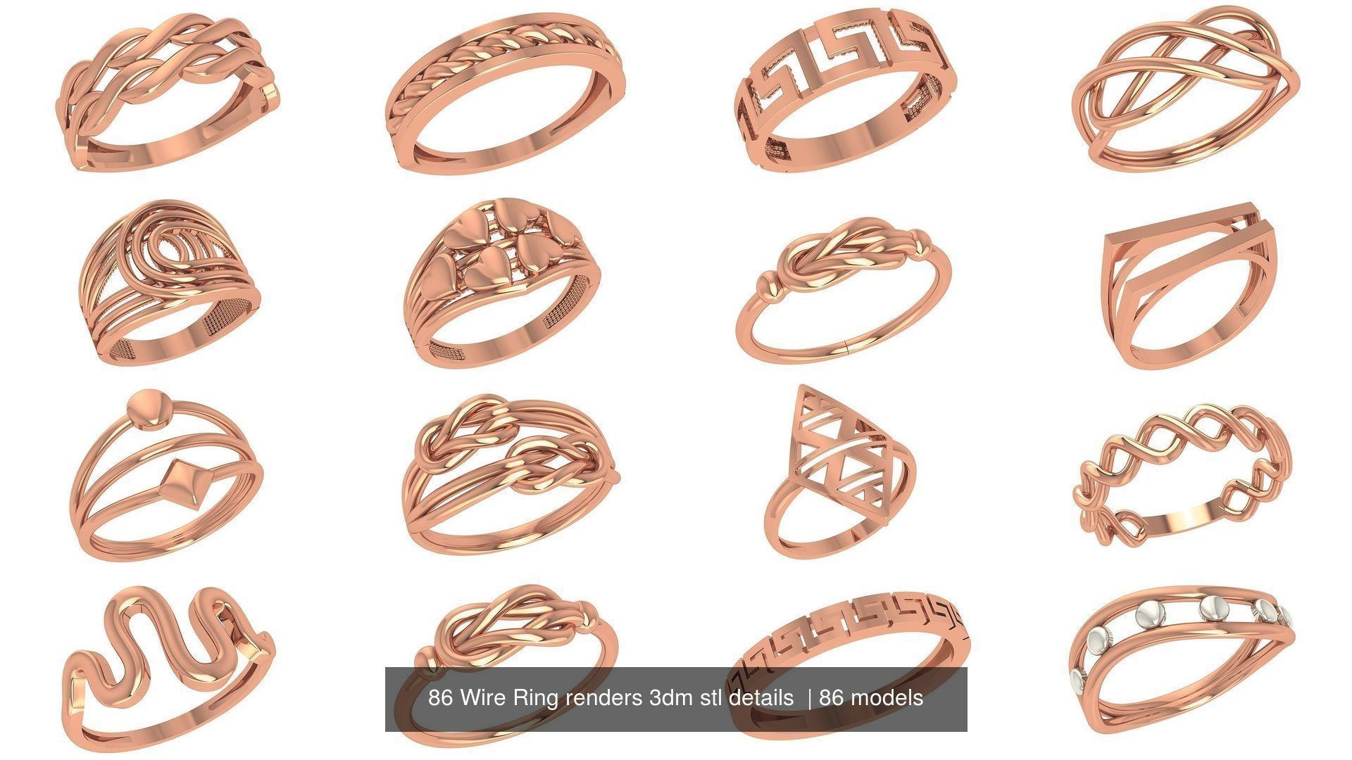 86 Wire Ring renders 3dm stl details  3D Model Collection_6