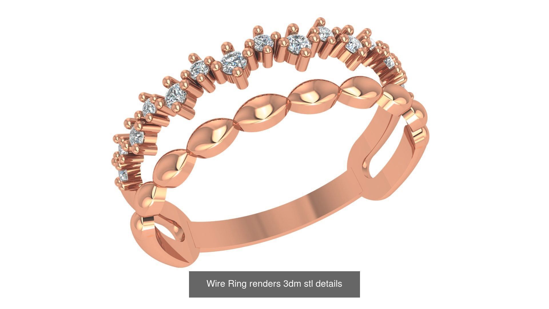 86 Wire Ring renders 3dm stl details  3D Model Collection_9