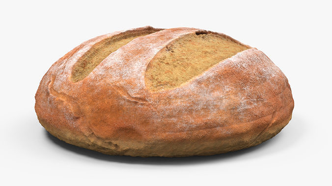 Round Loaf of Bread 3D model 6