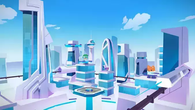 Futurist cityscape asset moderncity asset pack