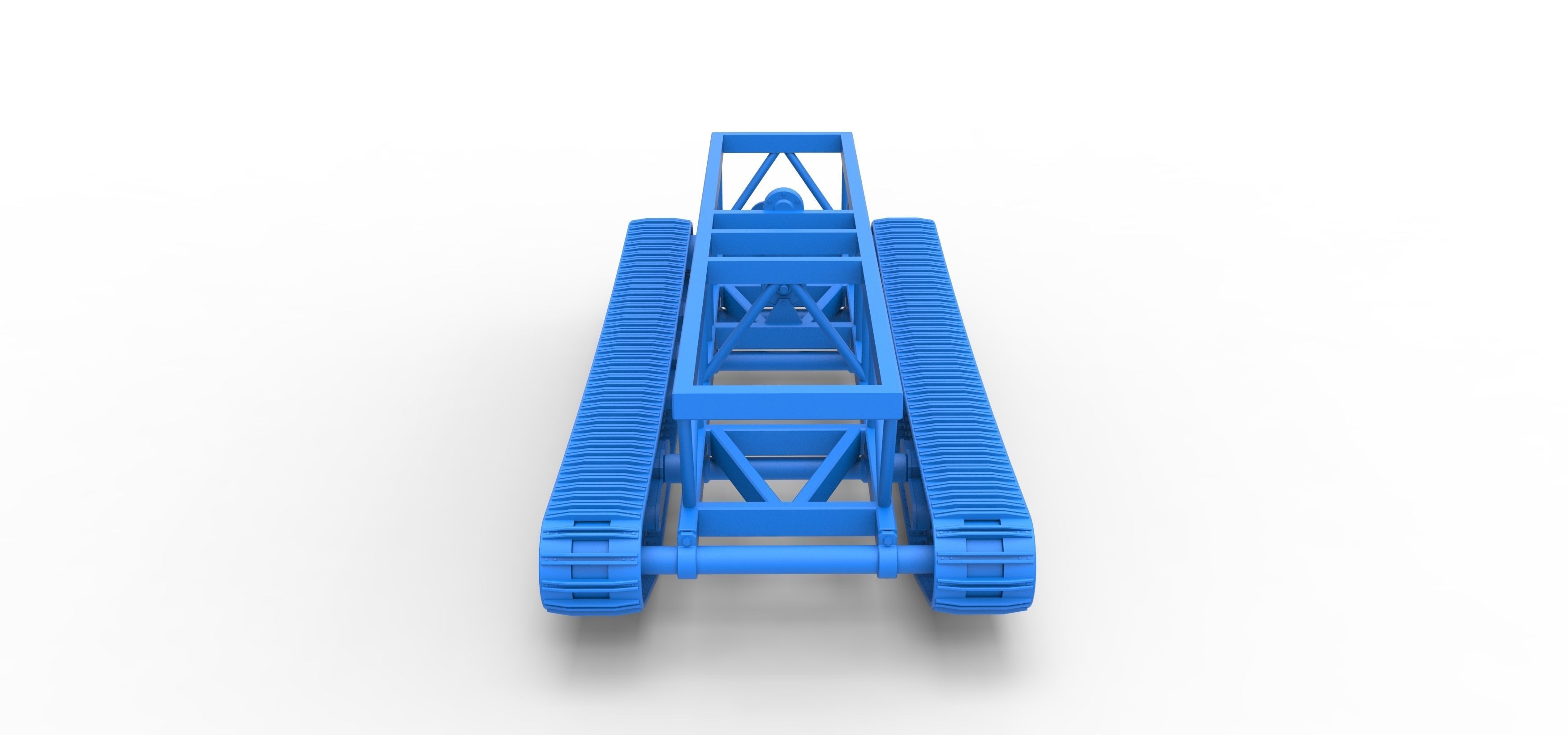 Chassis of Redneck Rave Mud truck on tracks Scale 1 to 25 3D print model_24