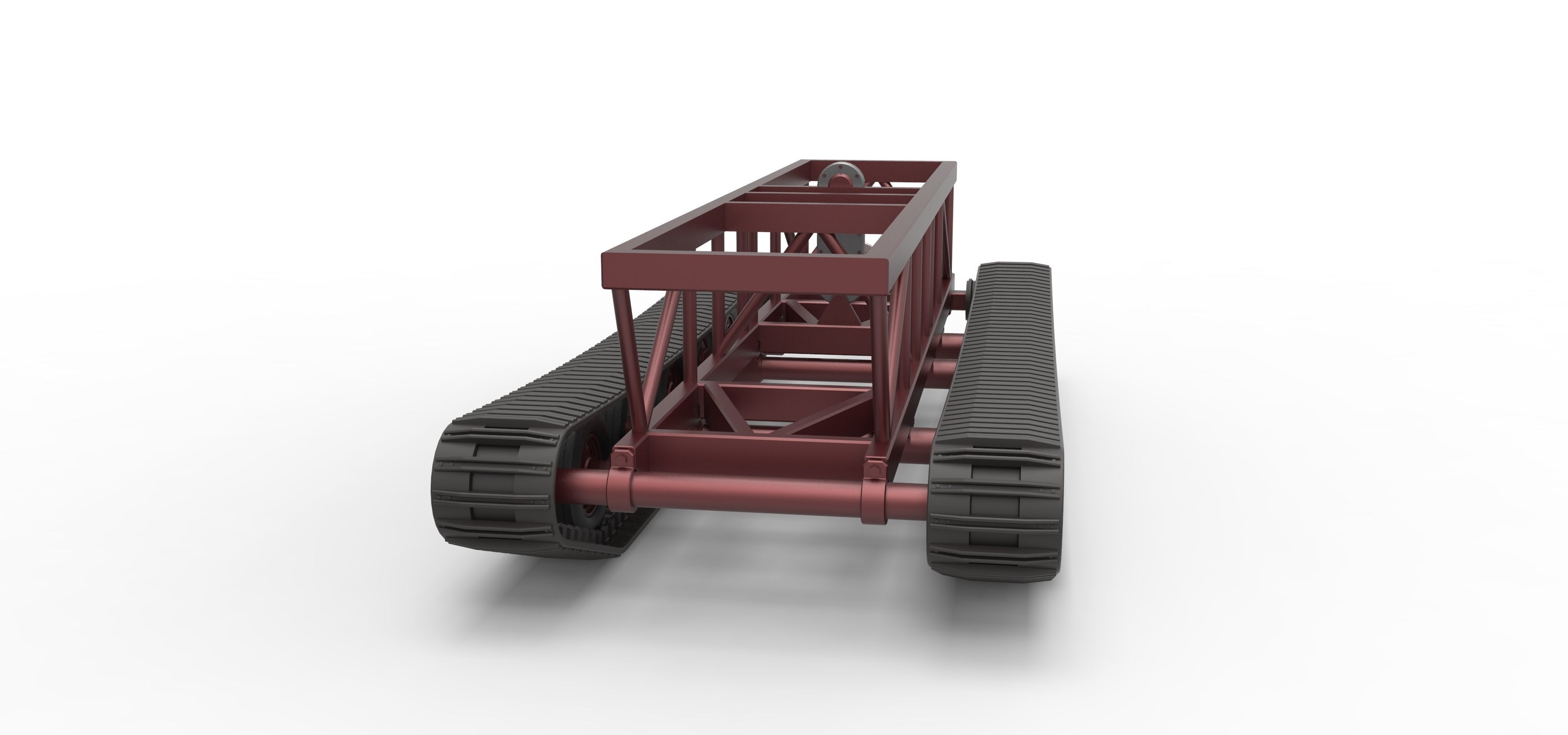 Chassis of Redneck Rave Mud truck on tracks Scale 1 to 25 3D print model_4