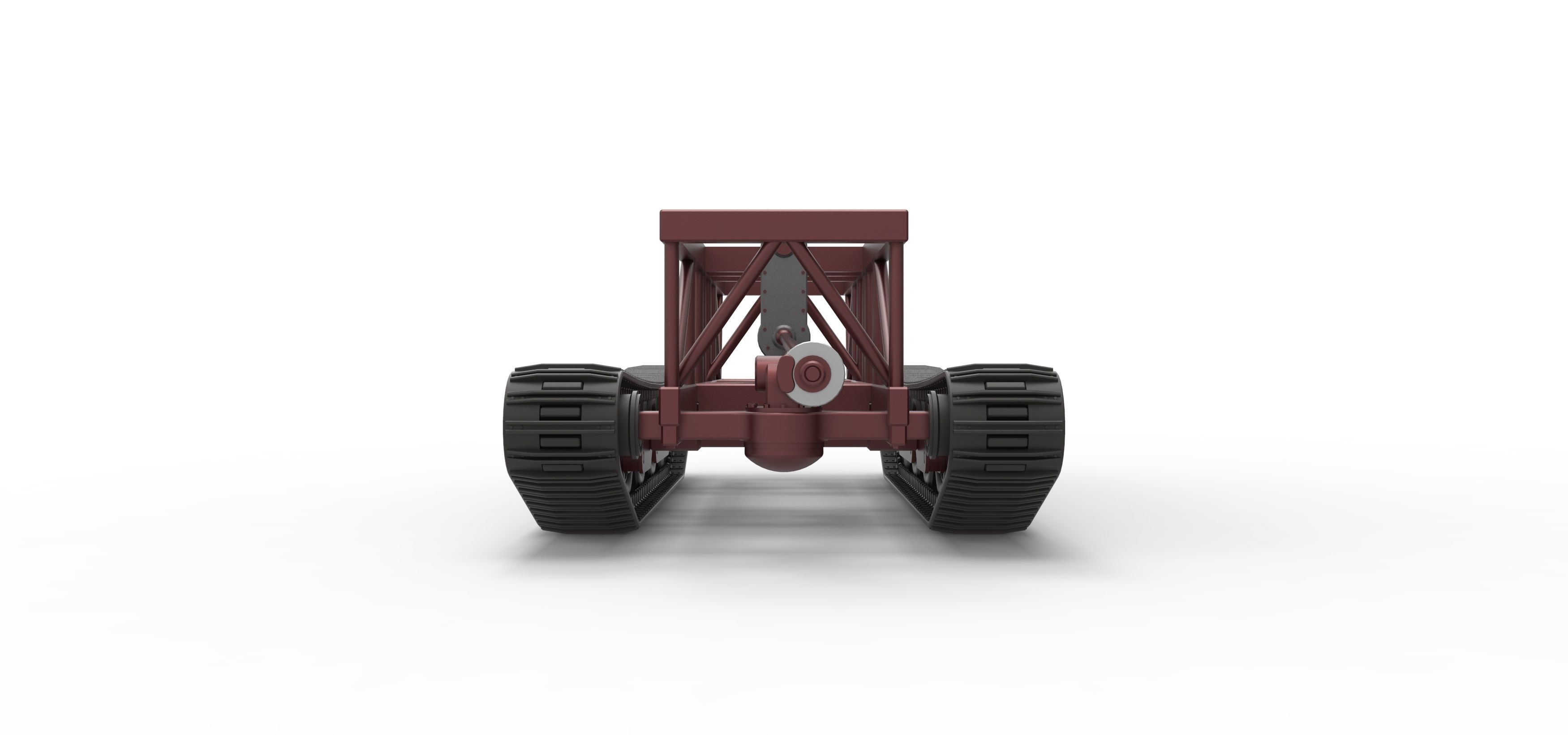 Chassis of Redneck Rave Mud truck on tracks Scale 1 to 25 3D print model_15