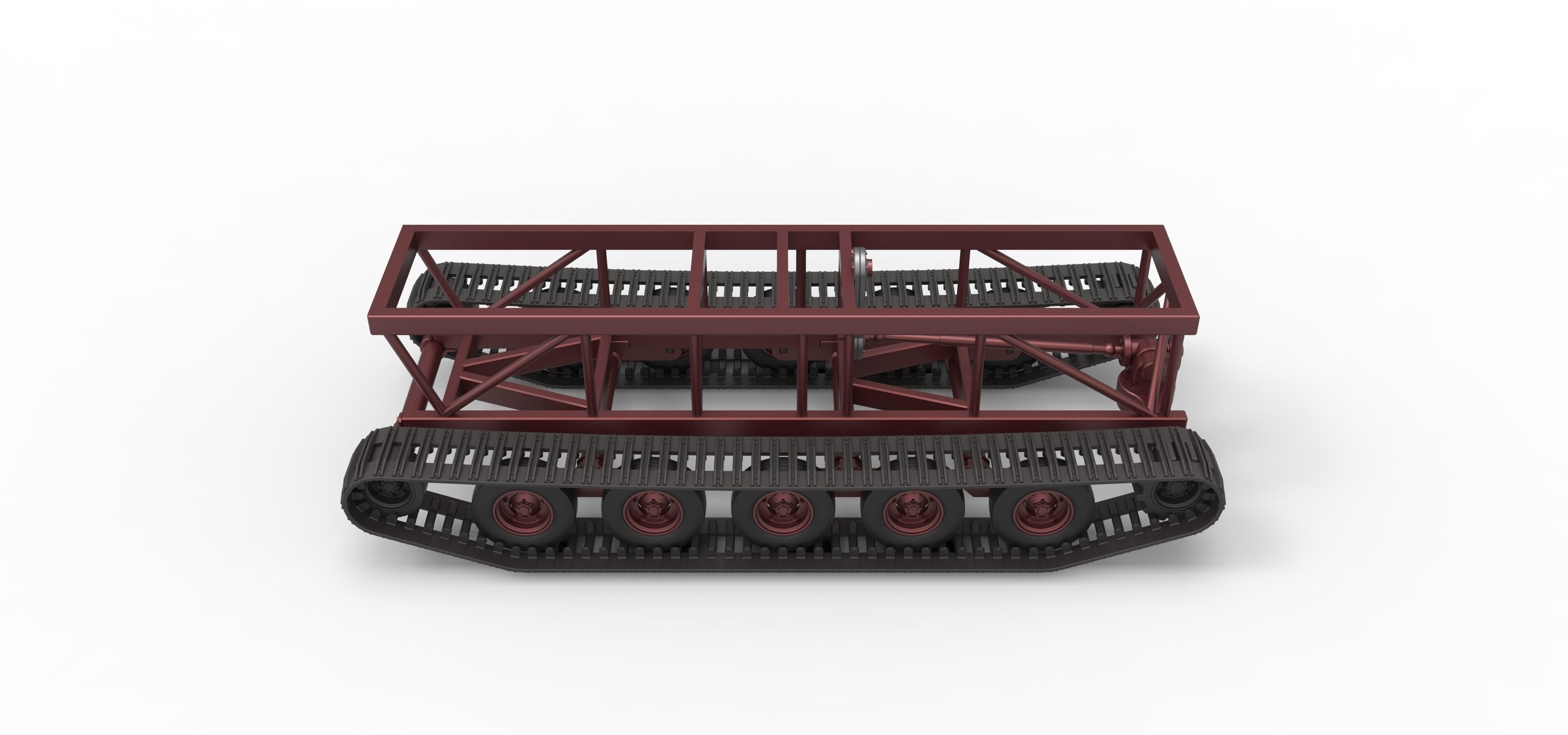 Chassis of Redneck Rave Mud truck on tracks Scale 1 to 25 3D print model_9