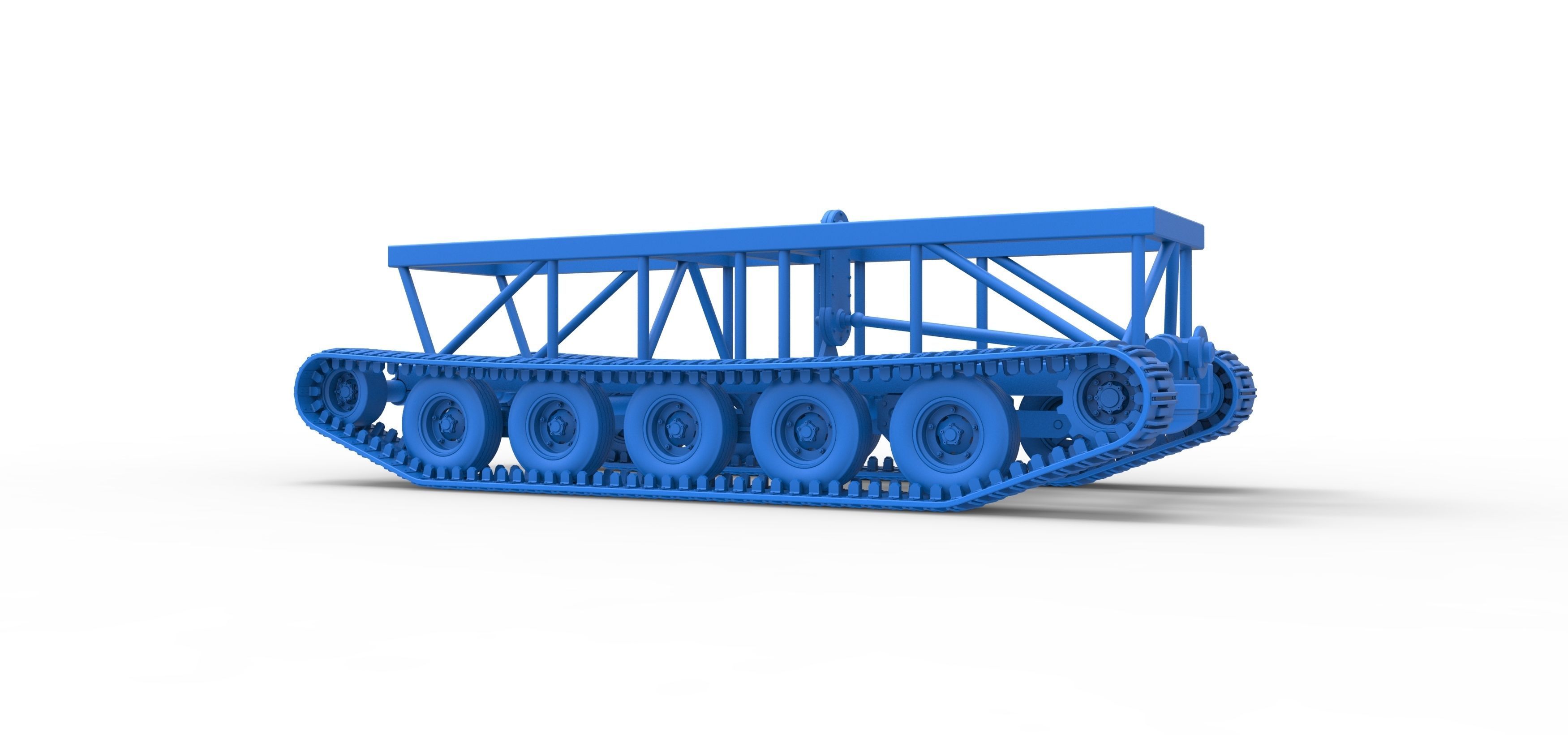 Chassis of Redneck Rave Mud truck on tracks Scale 1 to 25 3D print model_29