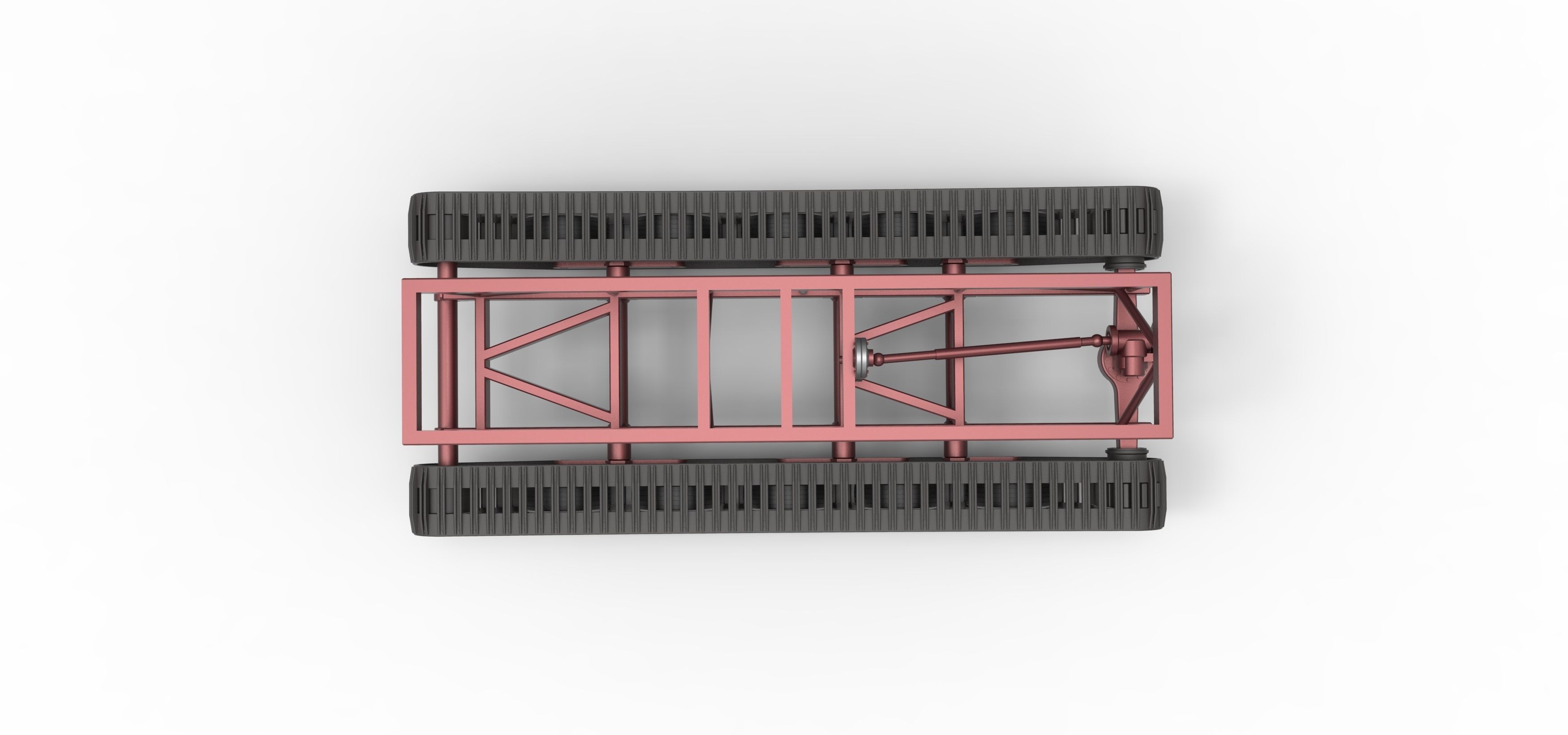 Chassis of Redneck Rave Mud truck on tracks Scale 1 to 25 3D print model_10